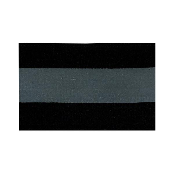 Reflexband Schwarz-Silber Breite 25 mm